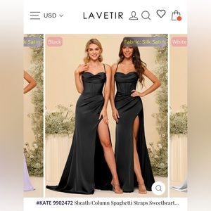 US Size 16 Black Bridesmaids dress from Lavetir